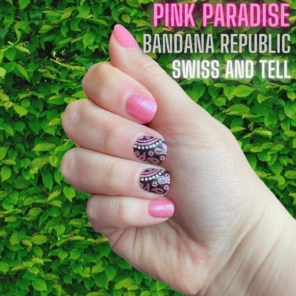 5/$50 Clear Nail Art Bandana Republic Nail Strips - Picture 8 of 15